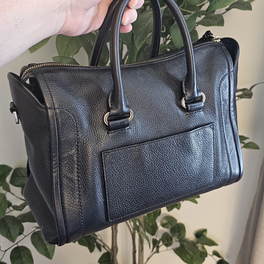 Michael Kors Black Pebbled Leather Satchel - Picture 4 of 9